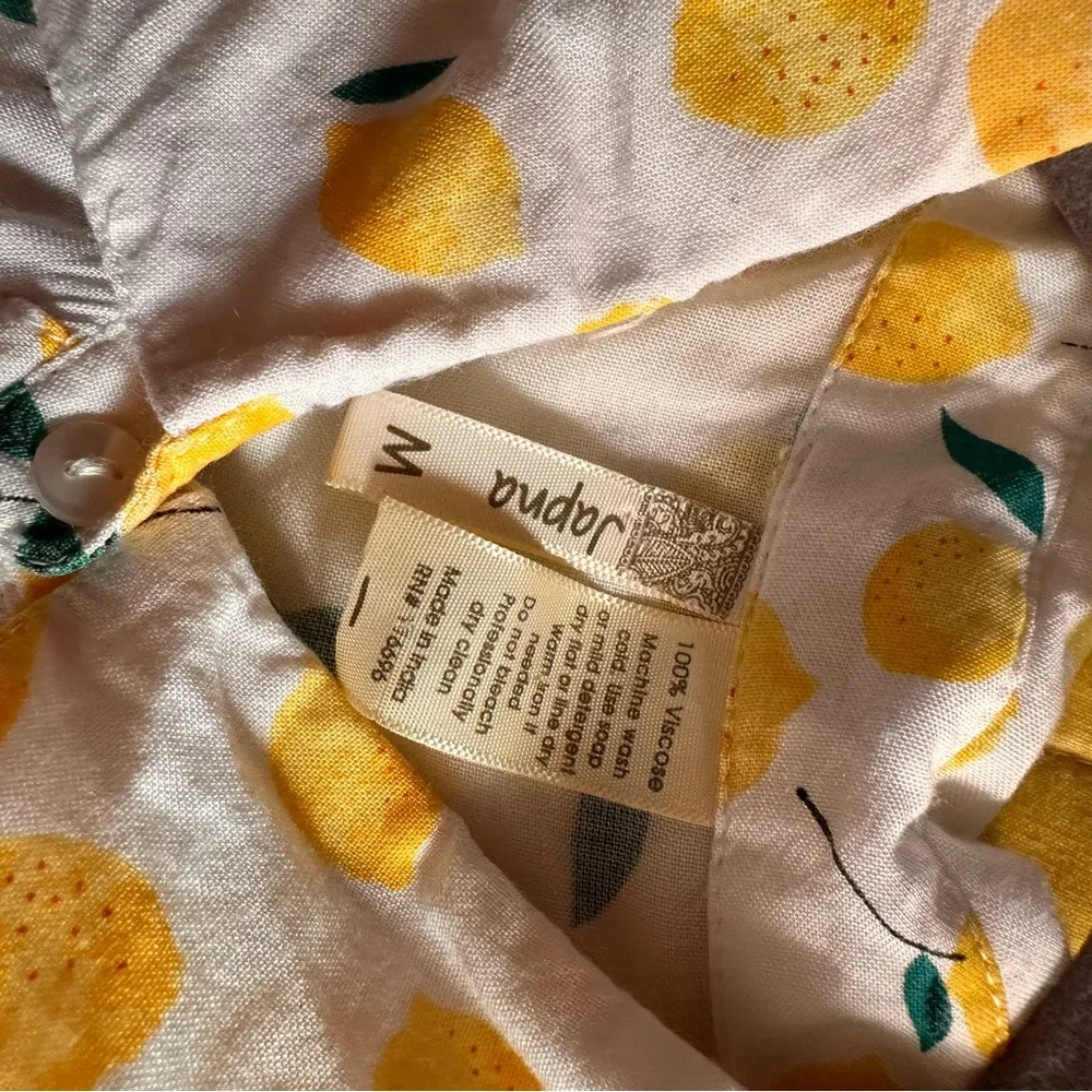 Japna Yellow and Green Button Down Shirt with Playful Design - Picture 4 of 4